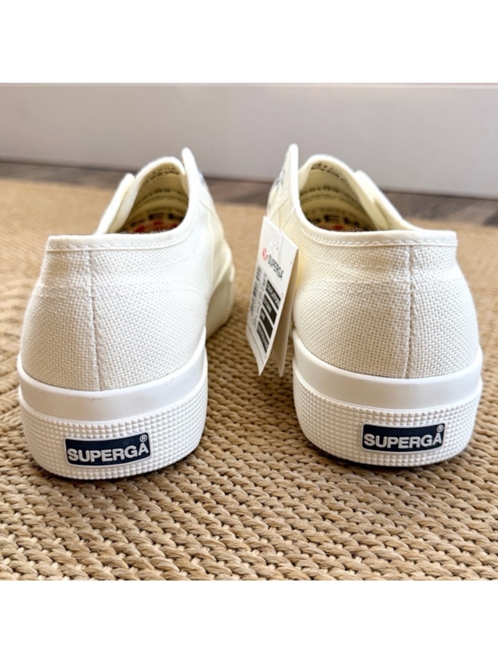 Superga Women's 2790 Beige-Natural Canvas Platform Sneaker—7.5 - Picture 12 of 13